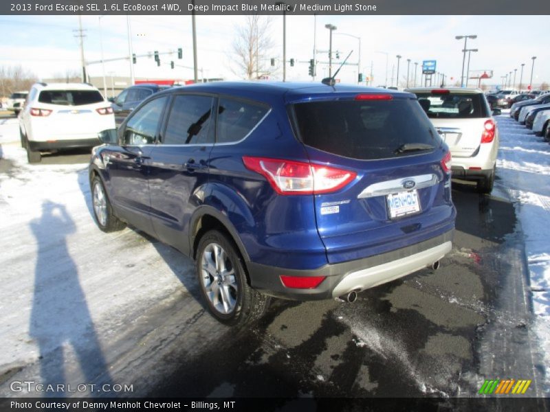 Deep Impact Blue Metallic / Medium Light Stone 2013 Ford Escape SEL 1.6L EcoBoost 4WD