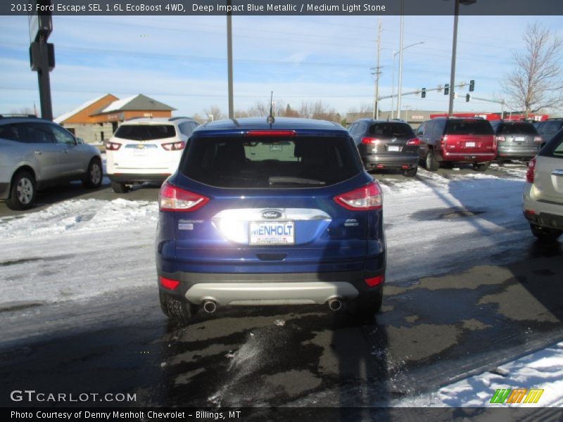 Deep Impact Blue Metallic / Medium Light Stone 2013 Ford Escape SEL 1.6L EcoBoost 4WD