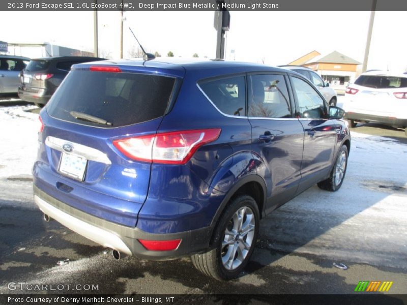 Deep Impact Blue Metallic / Medium Light Stone 2013 Ford Escape SEL 1.6L EcoBoost 4WD