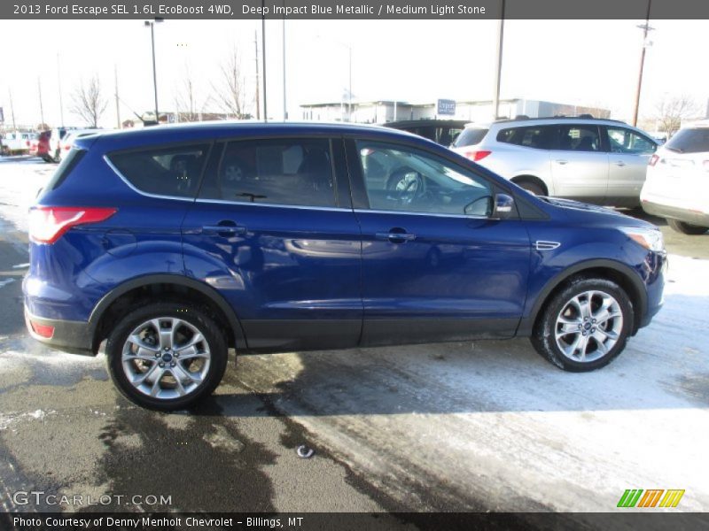 Deep Impact Blue Metallic / Medium Light Stone 2013 Ford Escape SEL 1.6L EcoBoost 4WD