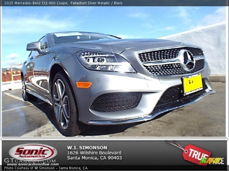 Palladium Silver Metallic / Black 2015 Mercedes-Benz CLS 400 Coupe