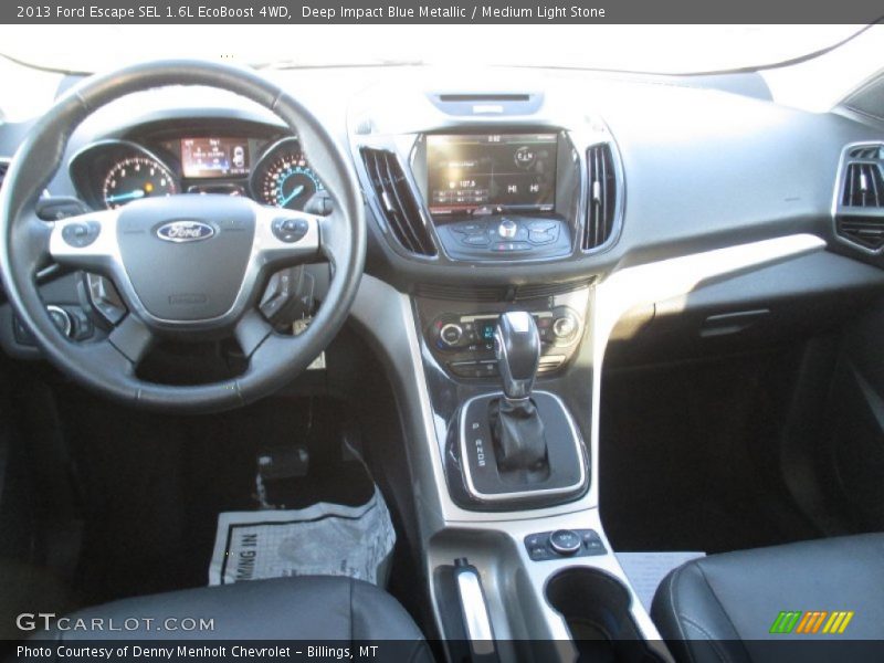 Deep Impact Blue Metallic / Medium Light Stone 2013 Ford Escape SEL 1.6L EcoBoost 4WD