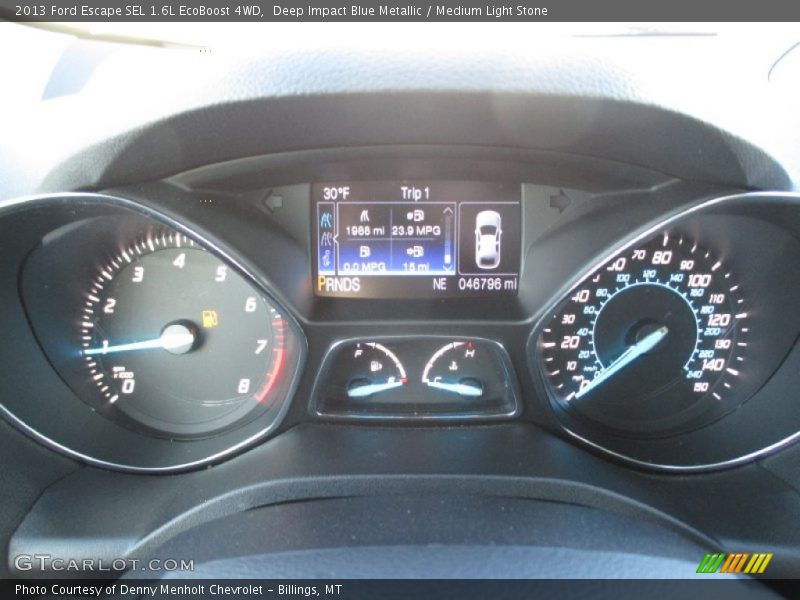 Deep Impact Blue Metallic / Medium Light Stone 2013 Ford Escape SEL 1.6L EcoBoost 4WD