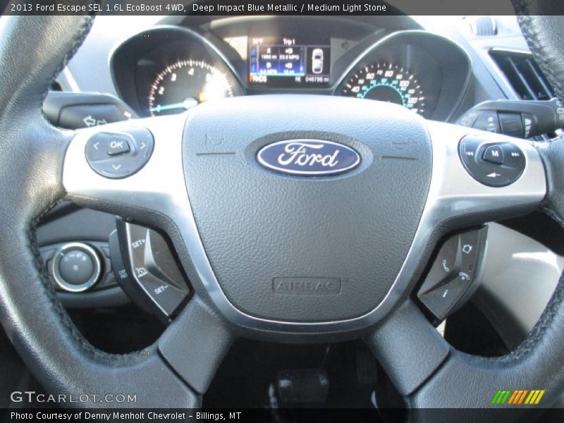 Deep Impact Blue Metallic / Medium Light Stone 2013 Ford Escape SEL 1.6L EcoBoost 4WD