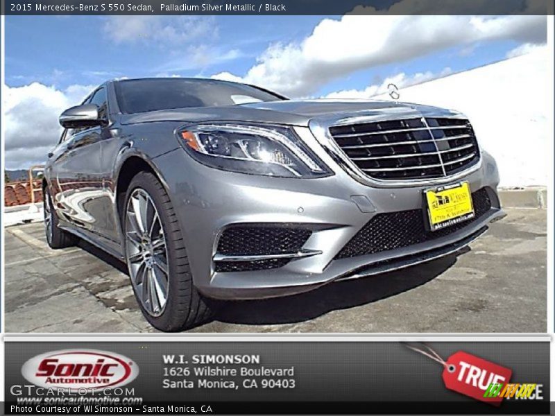 Palladium Silver Metallic / Black 2015 Mercedes-Benz S 550 Sedan