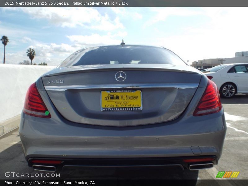 Palladium Silver Metallic / Black 2015 Mercedes-Benz S 550 Sedan