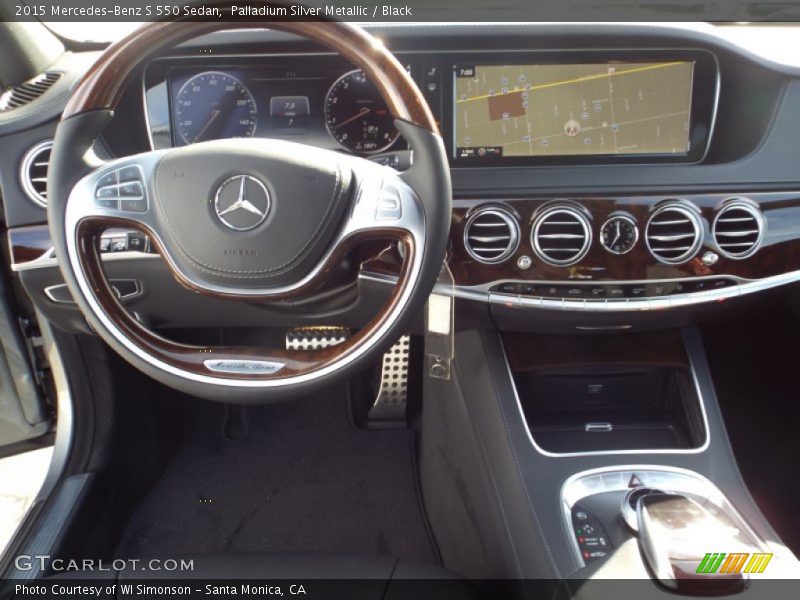 Palladium Silver Metallic / Black 2015 Mercedes-Benz S 550 Sedan