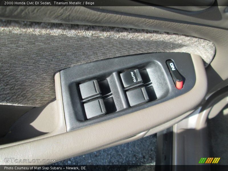 Titanium Metallic / Beige 2000 Honda Civic EX Sedan