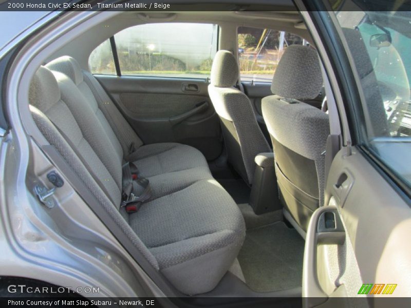 Titanium Metallic / Beige 2000 Honda Civic EX Sedan