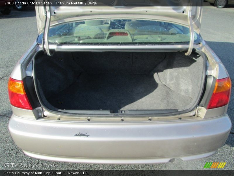 Titanium Metallic / Beige 2000 Honda Civic EX Sedan