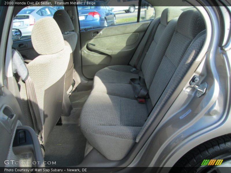 Titanium Metallic / Beige 2000 Honda Civic EX Sedan