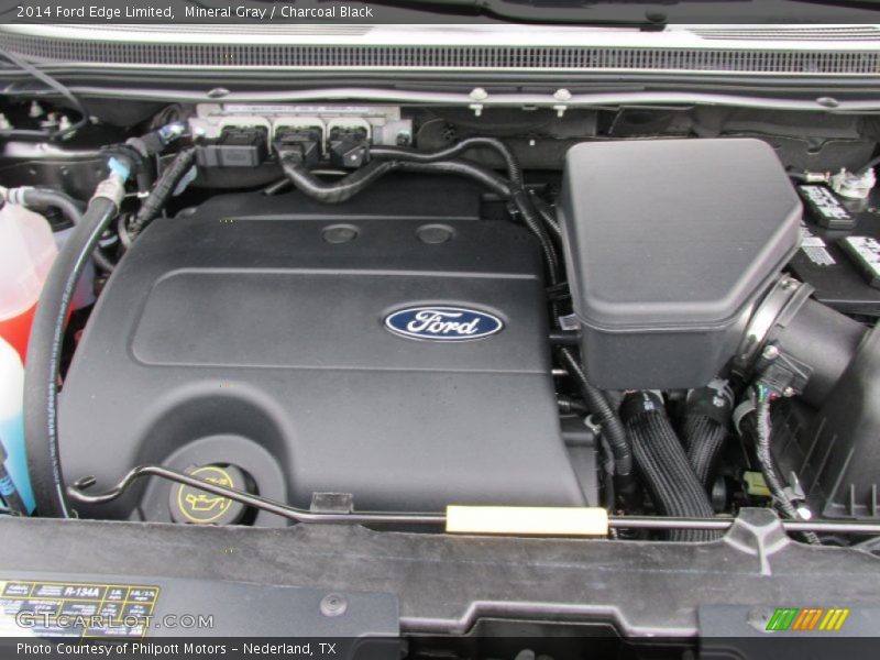 Mineral Gray / Charcoal Black 2014 Ford Edge Limited