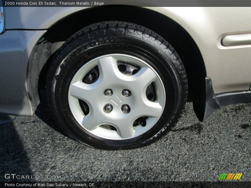 Titanium Metallic / Beige 2000 Honda Civic EX Sedan