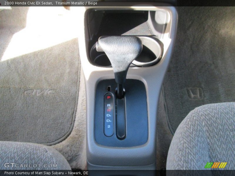 Titanium Metallic / Beige 2000 Honda Civic EX Sedan