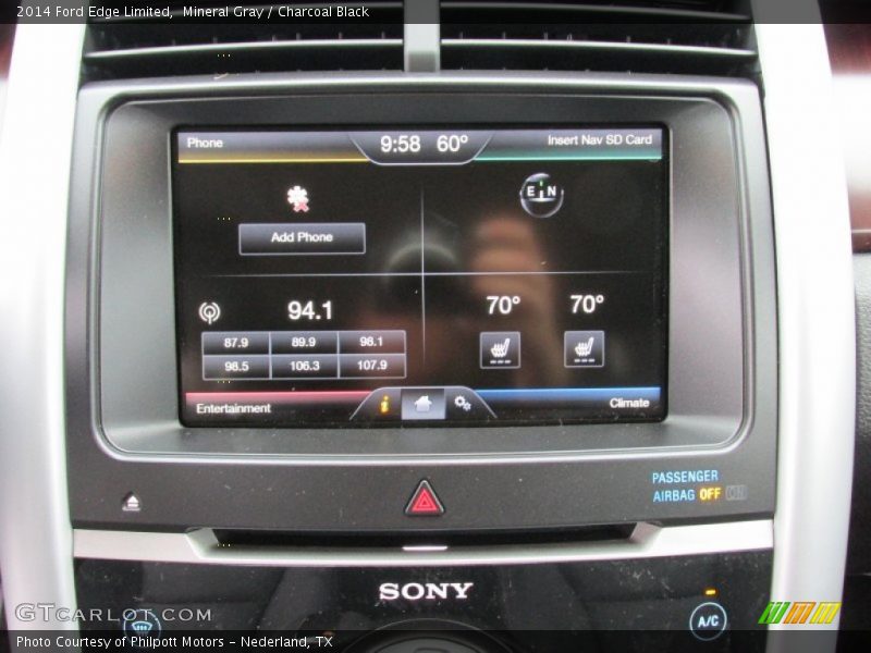 Mineral Gray / Charcoal Black 2014 Ford Edge Limited