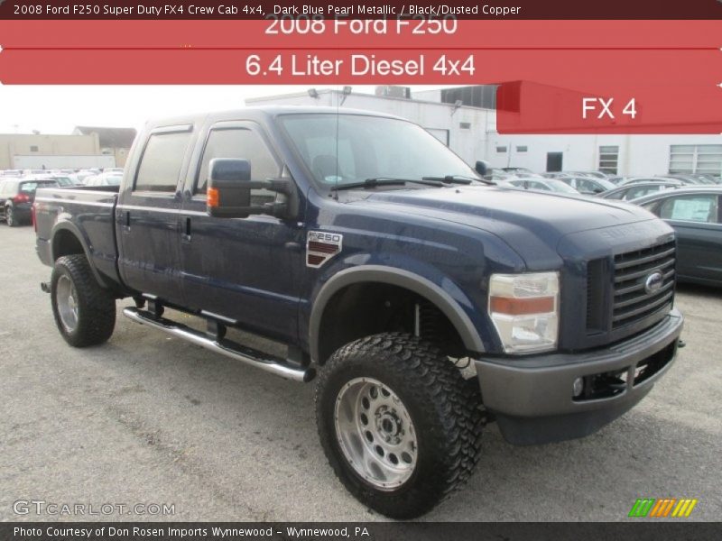 Dark Blue Pearl Metallic / Black/Dusted Copper 2008 Ford F250 Super Duty FX4 Crew Cab 4x4