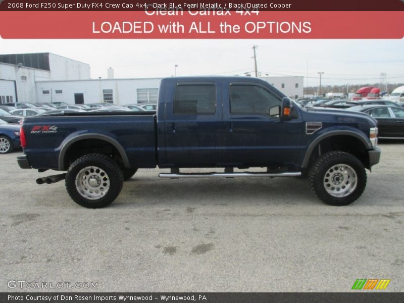 Dark Blue Pearl Metallic / Black/Dusted Copper 2008 Ford F250 Super Duty FX4 Crew Cab 4x4