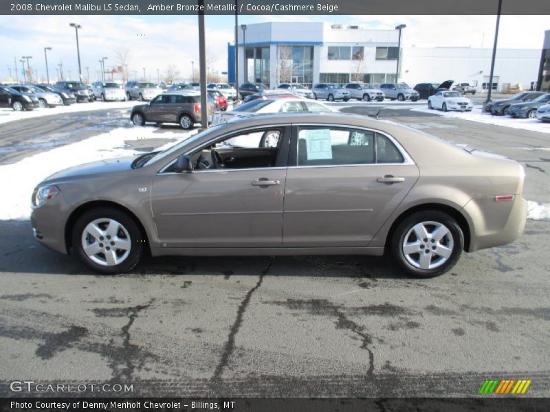Amber Bronze Metallic / Cocoa/Cashmere Beige 2008 Chevrolet Malibu LS Sedan
