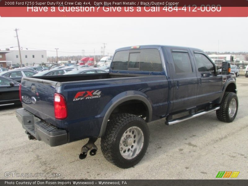 Dark Blue Pearl Metallic / Black/Dusted Copper 2008 Ford F250 Super Duty FX4 Crew Cab 4x4