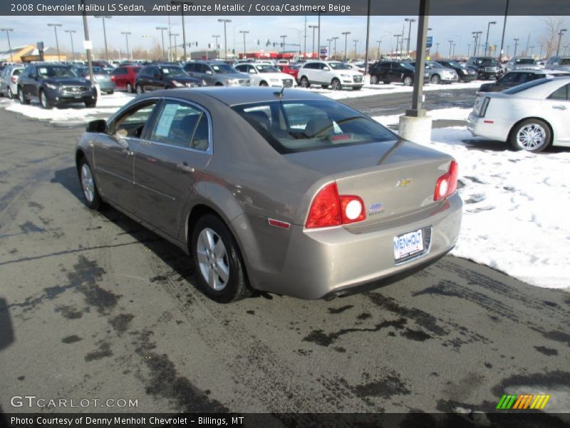 Amber Bronze Metallic / Cocoa/Cashmere Beige 2008 Chevrolet Malibu LS Sedan