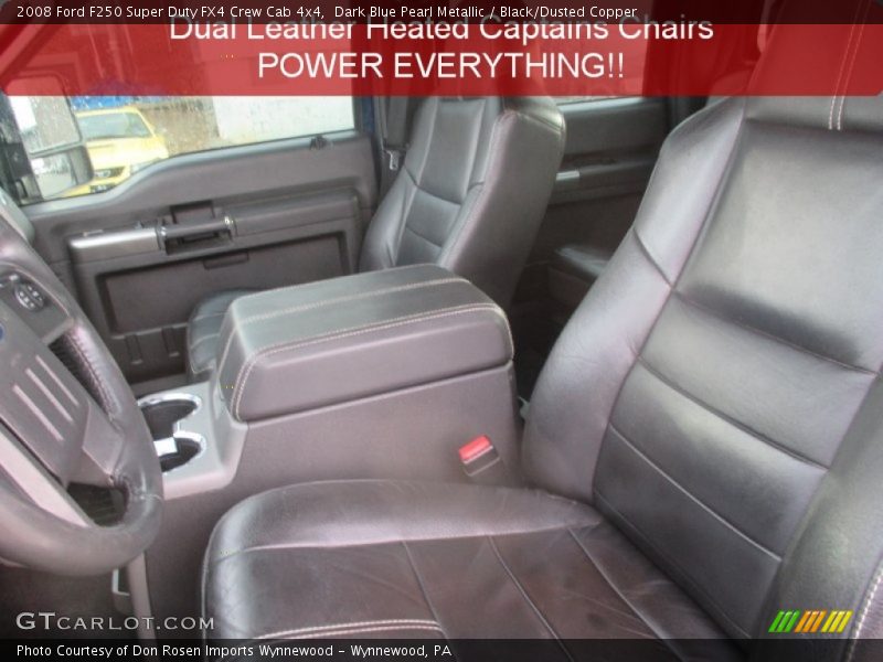 Dark Blue Pearl Metallic / Black/Dusted Copper 2008 Ford F250 Super Duty FX4 Crew Cab 4x4