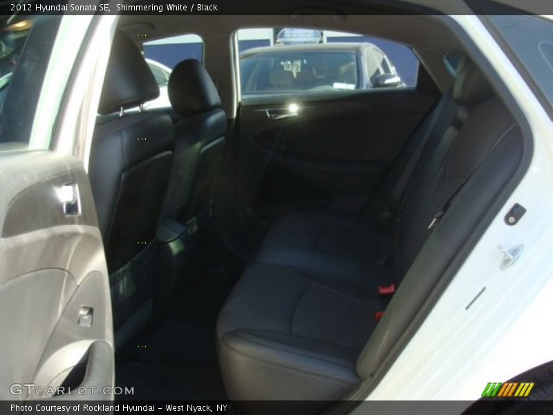 Shimmering White / Black 2012 Hyundai Sonata SE