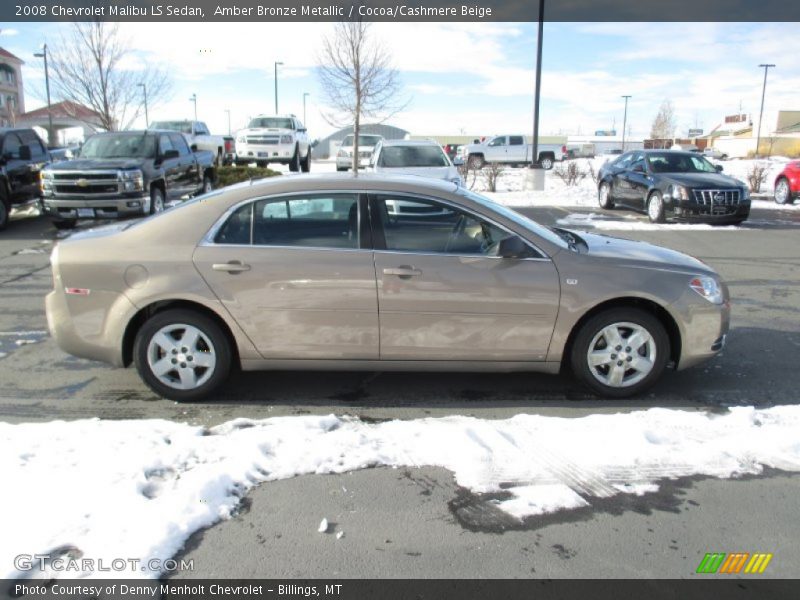 Amber Bronze Metallic / Cocoa/Cashmere Beige 2008 Chevrolet Malibu LS Sedan
