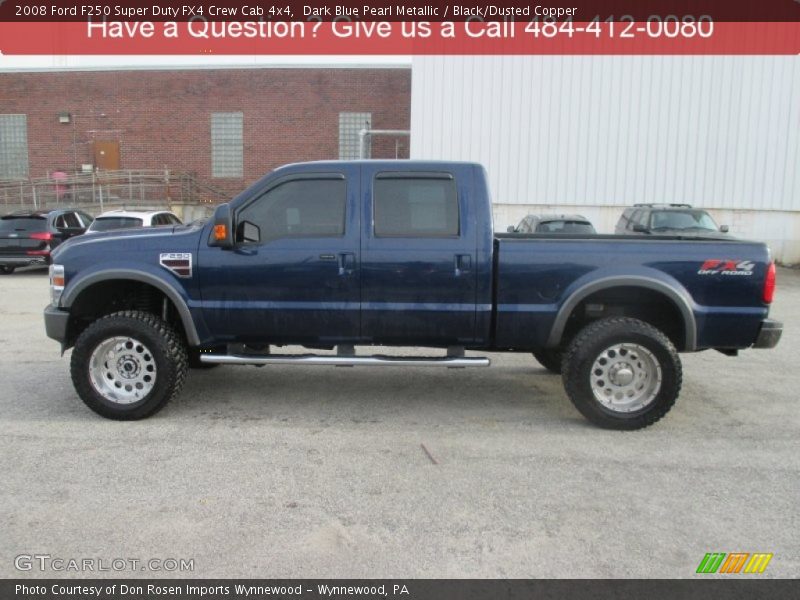 Dark Blue Pearl Metallic / Black/Dusted Copper 2008 Ford F250 Super Duty FX4 Crew Cab 4x4
