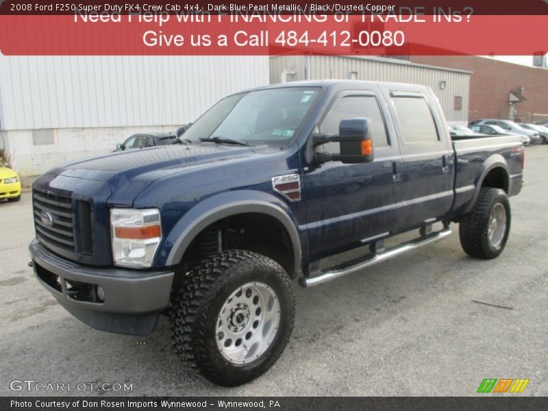 Dark Blue Pearl Metallic / Black/Dusted Copper 2008 Ford F250 Super Duty FX4 Crew Cab 4x4