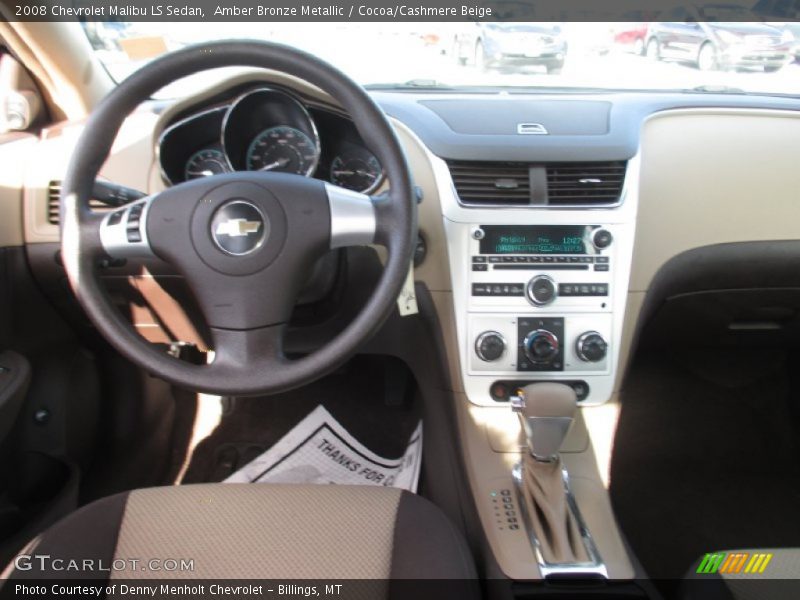Amber Bronze Metallic / Cocoa/Cashmere Beige 2008 Chevrolet Malibu LS Sedan