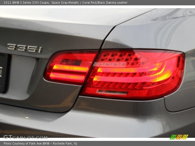 Space Gray Metallic / Coral Red/Black Dakota Leather 2011 BMW 3 Series 335i Coupe