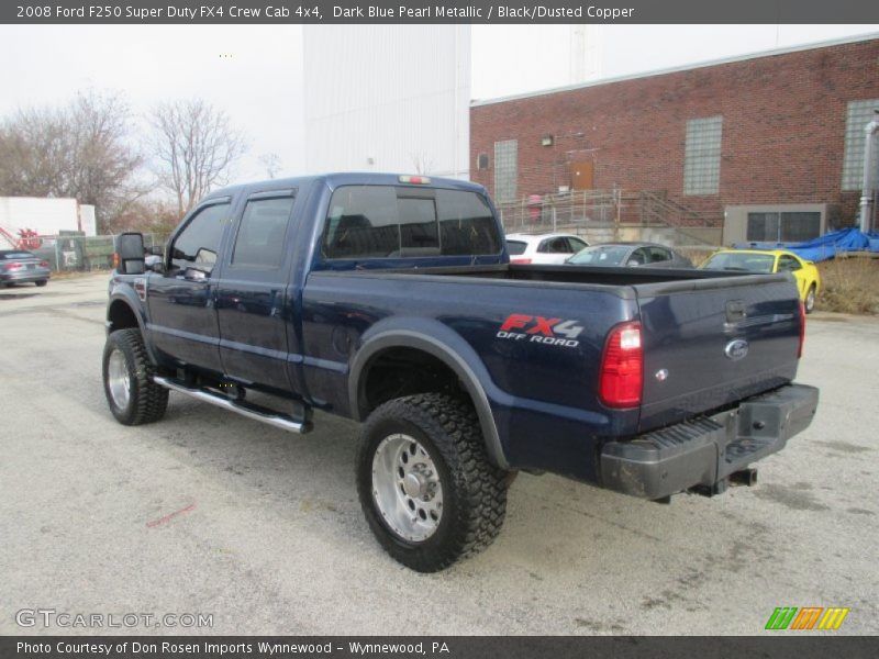 Dark Blue Pearl Metallic / Black/Dusted Copper 2008 Ford F250 Super Duty FX4 Crew Cab 4x4