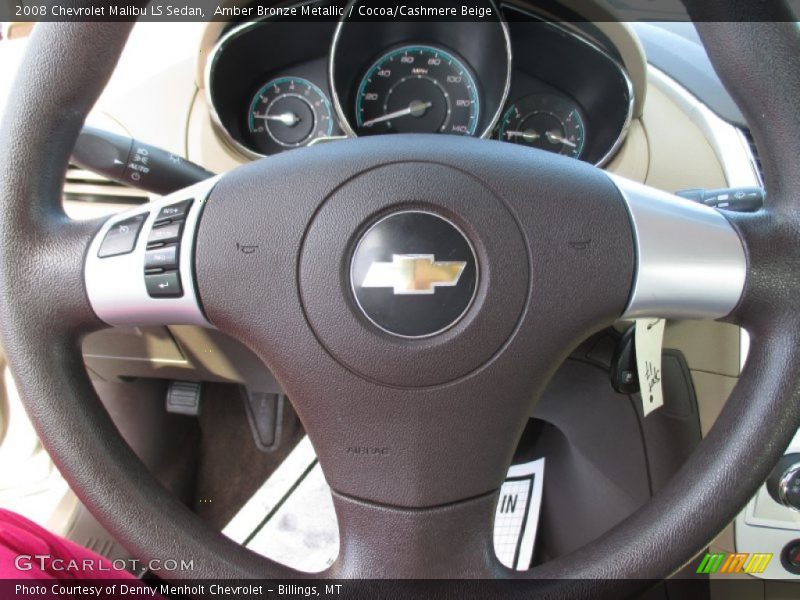 Amber Bronze Metallic / Cocoa/Cashmere Beige 2008 Chevrolet Malibu LS Sedan