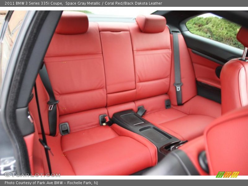 Space Gray Metallic / Coral Red/Black Dakota Leather 2011 BMW 3 Series 335i Coupe