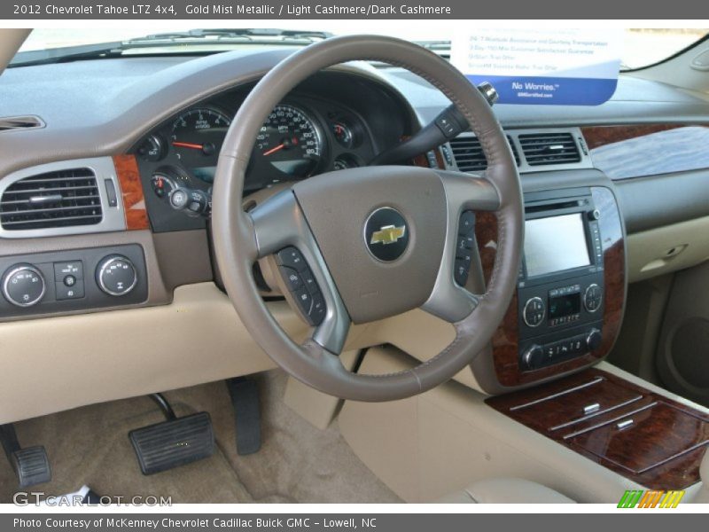 Gold Mist Metallic / Light Cashmere/Dark Cashmere 2012 Chevrolet Tahoe LTZ 4x4