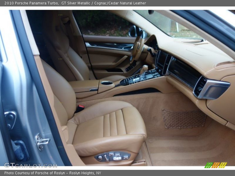 GT Silver Metallic / Cognac/Cedar Natural Leather 2010 Porsche Panamera Turbo