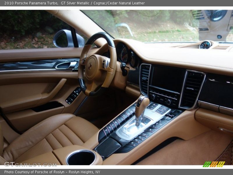 GT Silver Metallic / Cognac/Cedar Natural Leather 2010 Porsche Panamera Turbo