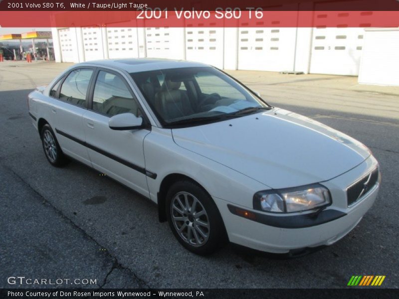 White / Taupe/Light Taupe 2001 Volvo S80 T6