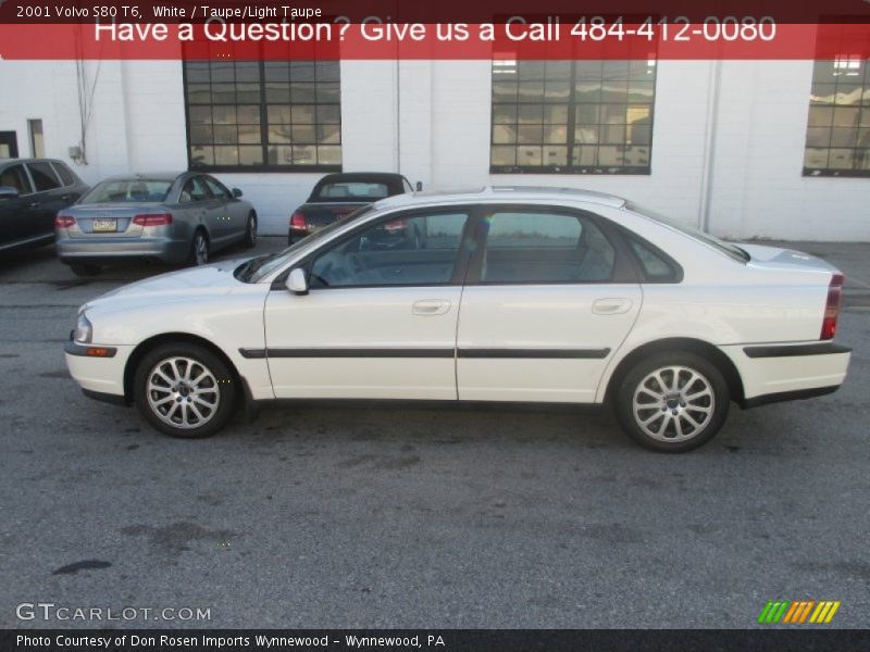 White / Taupe/Light Taupe 2001 Volvo S80 T6