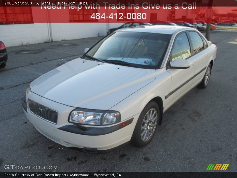 White / Taupe/Light Taupe 2001 Volvo S80 T6