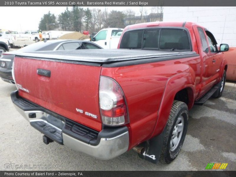 Barcelona Red Metallic / Sand Beige 2010 Toyota Tacoma V6 SR5 Access Cab 4x4