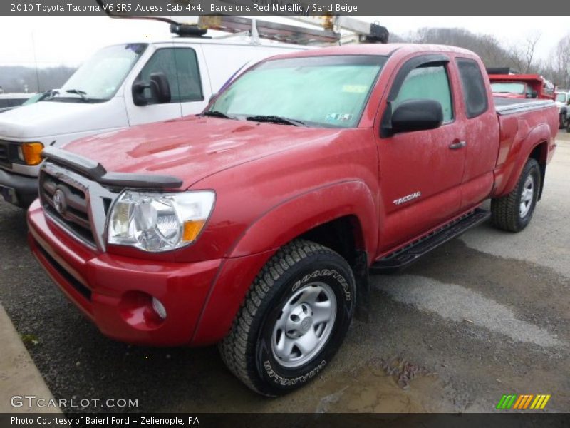 Barcelona Red Metallic / Sand Beige 2010 Toyota Tacoma V6 SR5 Access Cab 4x4