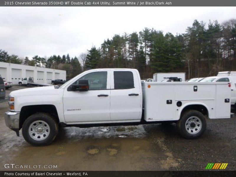 Summit White / Jet Black/Dark Ash 2015 Chevrolet Silverado 3500HD WT Double Cab 4x4 Utility