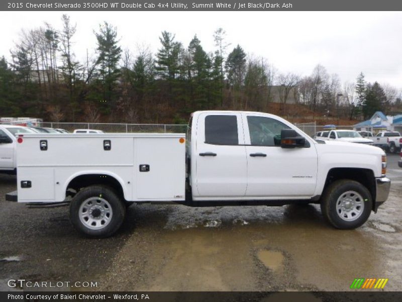 Summit White / Jet Black/Dark Ash 2015 Chevrolet Silverado 3500HD WT Double Cab 4x4 Utility