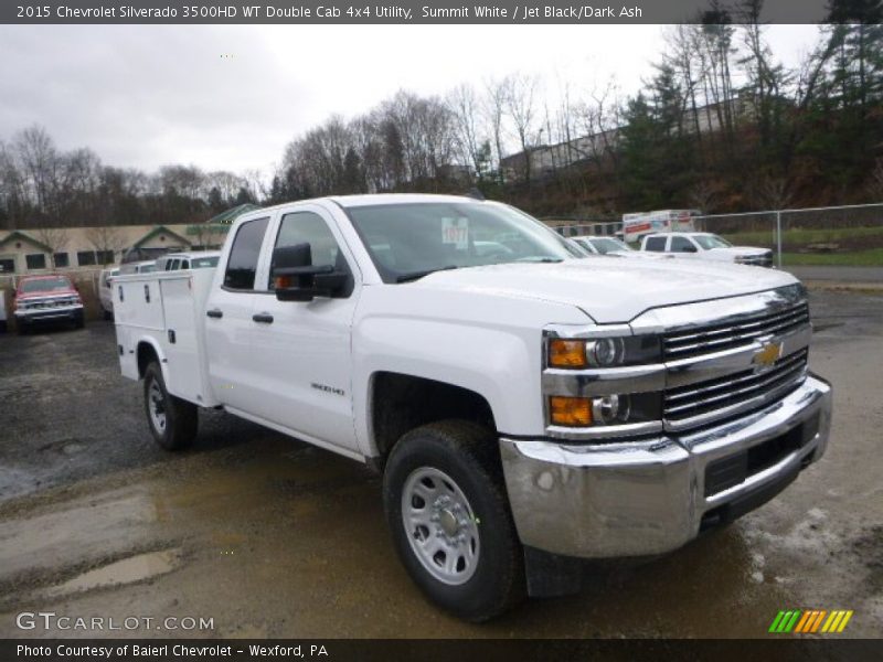 Summit White / Jet Black/Dark Ash 2015 Chevrolet Silverado 3500HD WT Double Cab 4x4 Utility