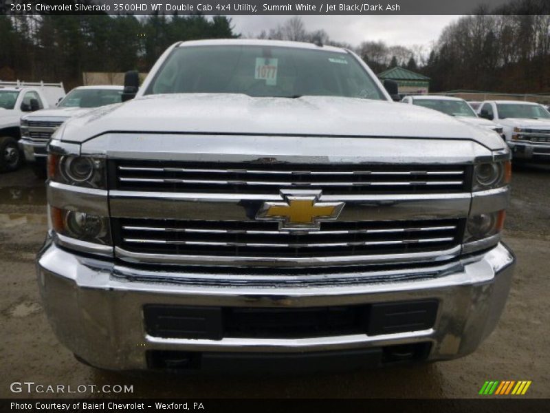 Summit White / Jet Black/Dark Ash 2015 Chevrolet Silverado 3500HD WT Double Cab 4x4 Utility