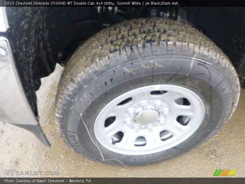 Summit White / Jet Black/Dark Ash 2015 Chevrolet Silverado 3500HD WT Double Cab 4x4 Utility