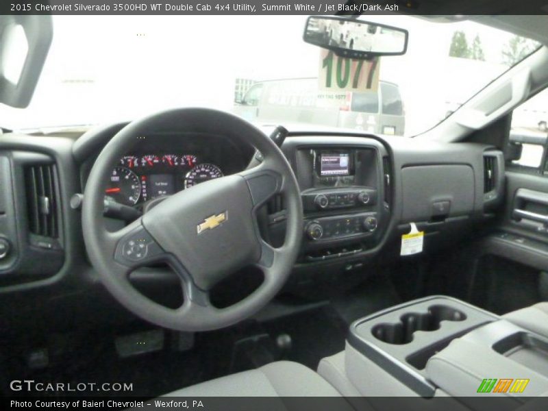 Summit White / Jet Black/Dark Ash 2015 Chevrolet Silverado 3500HD WT Double Cab 4x4 Utility