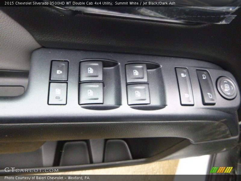 Summit White / Jet Black/Dark Ash 2015 Chevrolet Silverado 3500HD WT Double Cab 4x4 Utility