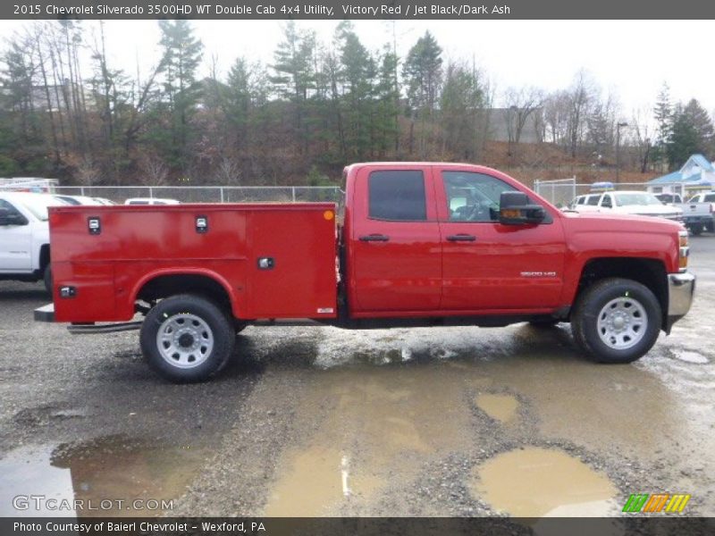 Victory Red / Jet Black/Dark Ash 2015 Chevrolet Silverado 3500HD WT Double Cab 4x4 Utility